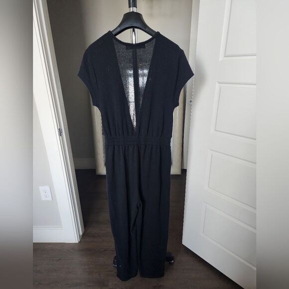 Free People Black Deep V-Neck Jumpsuit - Picture 3 of 8